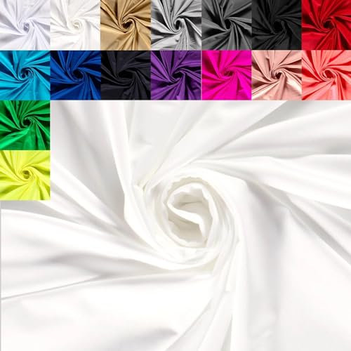 Badestoff Meterware Uni - Bikinistoff, Funktionsstoff - Badeanzug Stoff - Jerseystretch, Sportstoff - Stretchstoff, Tanzstoff, Funktionsjersey *ab 50cm, Farbe: 051 Creme