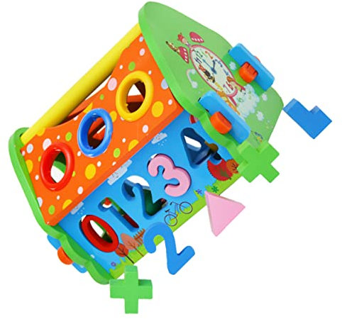 BESTonZON 1 Satz Digitales Intelligentes Passendes Spielzeug Aus Holz Spielzeug Zur Zahlenerkennung Multifunktionales Lernspielzeug Form Passendes Spielzeug Mehrzweck Blöcke