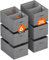 Lifewit Groß 6er Set Aufbewahrungsboxen, faltbarer Kleiderschrank Aufbewahrungskorb mit EntfernbareTrennwand, Aufbewahrungsschublade aus Stoff mit Griff für Kleidung, Hosen, Socken, 40 x 28 x 20 cm