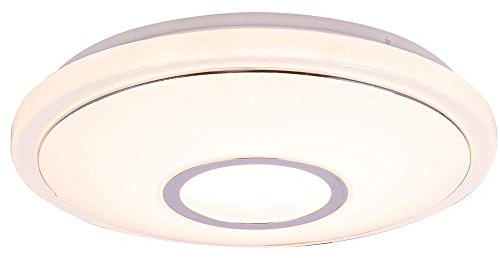 Deckenlampe Deckenleuchte Flurlampe Wohnzimmerleuchte Schlafzimmerlampe, Acryl Chrom Metall weiß CCT, LED 16W 1300Lm 2700K, 4200K, 6500K, D 40 cm