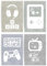 Papierkindᵀᴹ 4er Poster Set - Gaming Headset Gameboy WASD | Wanddeko für Kinderzimmer Gamer | Retro Gamer Poster | Bilder in DIN A4 ohne Rahmen (A115-1)