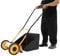 MEHOOSPVN Hand Push Lawnmower, 14 Manual Lawn-Mower With 40cm Cutting Width, 4 Cutting Height Levels, Walk-Behind Lawn Mower 2-in-1 Mowing and Collecting Grass Function For Small Gardens, Orange