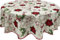 1KDreams Runde Weihnachtstischdecke. Raffiniertes und modernes Design. Shabby Chic im modernen Stil. (Durchmesser 180 cm)
