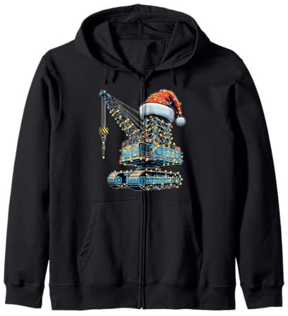 Kranführer HEO Heavy Equipment Weihnachtsmütze Xmas Kapuzenjacke