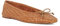 Dune London Ladies Heat Woven Leather Bow Detail Ballet Pumps Size UK 8 Flat Heel Tan