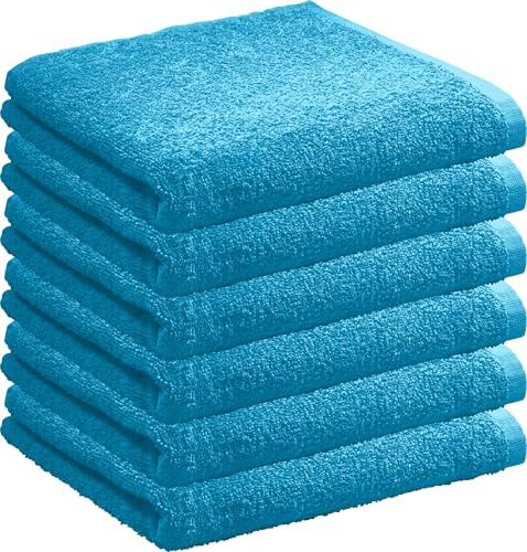 REDBEST Handtuch Oceanside 6er-Pack Leichtfrottier türkis Größe 50x100 cm