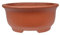 BIOMATA Vaso Bonsai Ceramica per Shohin 14,3 x 12 x 6,5 cm | Vaso ovale Gres rosso | Vaso per Bonsai resistente a qualsiasi clima | Vaso ceramico con drenaggio base piatta