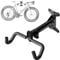 CycForge Bike Wall Mount Hanger - Adjustable Horizontal Bicycle Storage Rack for Garage and Home - Metal Hook Holder for Road, Mountain, and Hybrid Bikes