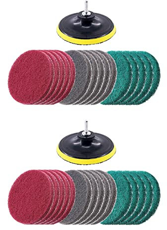 Reinscer 32 piezas 5 estropajos taladro accionado cepillo azulejos depurador limpieza conjunto