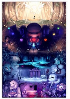 Game Anime Undertale 36 Leinwand-Poster, Schlafzimmer, Dekoration, Landschaft, Büro, Raumdekoration, Geschenk, ungerahmt, 30 x 45 cm