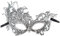 SunaOmni Maskenmaske, silberne Spitzenmaske für Paare, Frauen und Männer mit Band, bequeme Passform, Halbmaske für Maskenbälle, Partys und Karneval, Spitzen-Maskenmaske