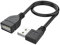 CQEAZ 90 Degree USB 2.0 Extension Cable Male to Female Short Cable for Laptop Keyboard Printer and More 10CM usb cable