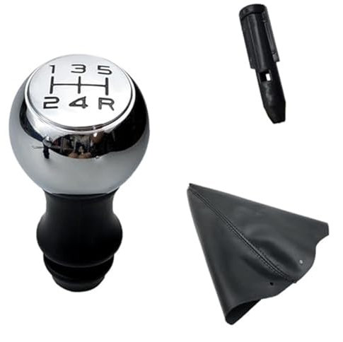 Funda para palanca de cambios Para Peugeot 106 206 306 406 107 207 307 407 301 308 2008 3008 palanca de cambios de 5 velocidades palanca de cambios palanca de cambios Cubierta de la perilla(‎Chrome Bl