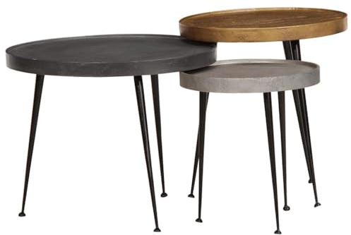 vidaXL Coffee Table 3 pcs Multicolour Engineered Wood, side table