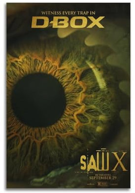 Saw x 1 Poster, ästhetisches Vintage-Wandkunst, Leinwand-Poster, dekoratives Gemälde, Wohnzimmer, Schlafzimmer, Dekoration, 20 x 30 cm, ungerahmt, 1 Stück