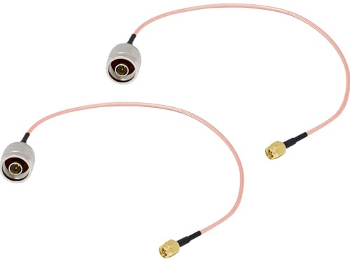 ACONRFTOL 2 Stück verbessertes SMA Stecker auf N Stecker Kabel RG316 30 cm N Typ auf SMA Koaxial Jumperkabel mit geringem Verlust 50 Ohm für Antennen, Router, HF-Geräte und Testgeräte