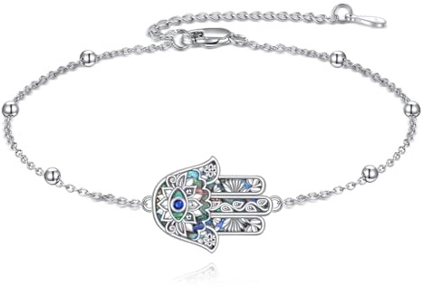 VONALA Böser Blick Auge Armband der Fatima Armbänder Sterling Silber 925 Nazar Amulett Schmuck Geschenke für Damen Frauen
