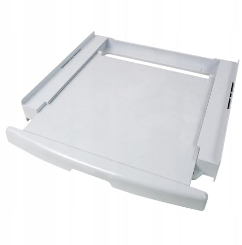 ScanPart Kit de montaje universal para lavadora y secadora de 60 cm. Estante extraíble. Estructura estable. Sistema Safe in Lock (Blanco)