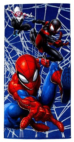 Disney Store Official Spider-Man Strandtuch Kinderhandtuch mit Spider-Man, Miles Morales und Ghost
