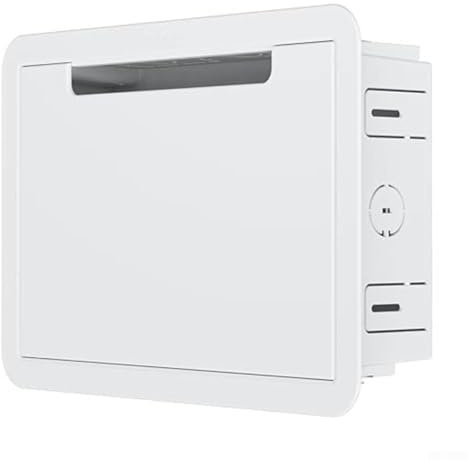 9 In-Wall TV Media Box Recessed Outlet & Network Enclosure for Fire TV and for Samsung One Connect Mini, White