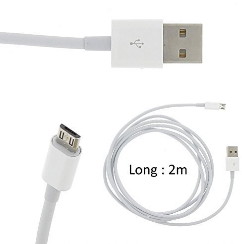 Câble Micro USB Blanc 2M pour ASUS ZenFone 3 Max ZC520TL