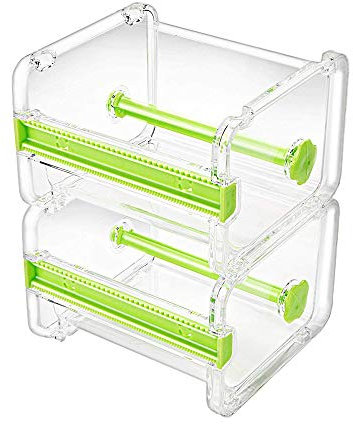 Molshine 2 Stück Washi-Tape-Abroller,Klebebandspender Rollband-Halterung,Organizer,Abdeckband,Tischband,Heimwerker-Klebeband,Klebeband-Halterung Grün