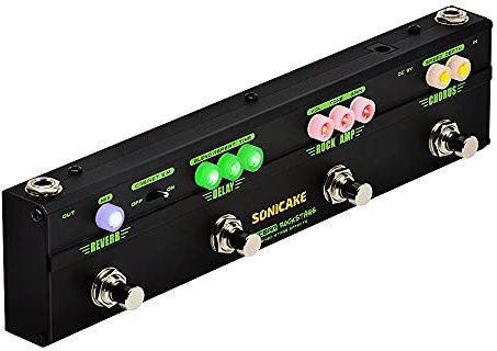 SONICAKE Guitar Multi Effect Pedal Chorus Delay Reverb Distortion Classic Rock Tone Guitar Pedal Rockstage With Cab Sim