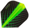 Harrows Quantum Dart-Flights 3D-Effekt – 100 Mikron – Standardform – Grün – 5 Sets (15 Stück)