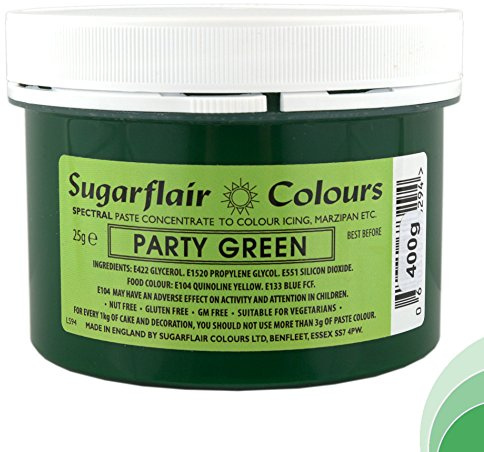 Sugarflair Edible Food Colour - Spectral Paste Bulk Party Green 400G (Party Green)