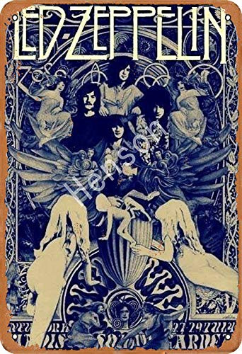 Henson Led Zeppelin Traditional vintage Tin Sign Logo 12 * 8 Advertising Eye-Catching Wall Decoration