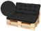 SuperKissen24. Palettenkissen Palettenauflagen Sitzkissen - 120x80 cm und Rückenlehne 120x50 cm - Outdoor und Indoor - schwarz