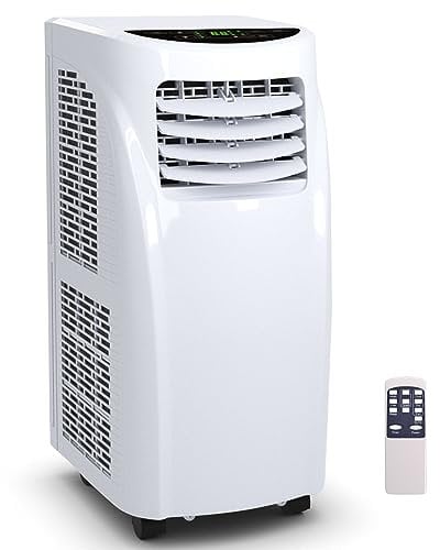 COSTWAY Condizionatore Portatile, 7000 BTU/2,1kW, 3 in 1 Con Raffreddamento, Ventola, Deumidificazione, Modalità Sonno e 24H Timer, R290