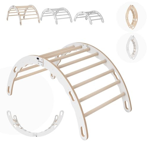 MAMOI® Kletterbogen, Kletterdreieck, Baby Klettern, Klettergerüst aus Holz, Holzbogen für Kinder, Spielplatz, Klettergerüst Indoor