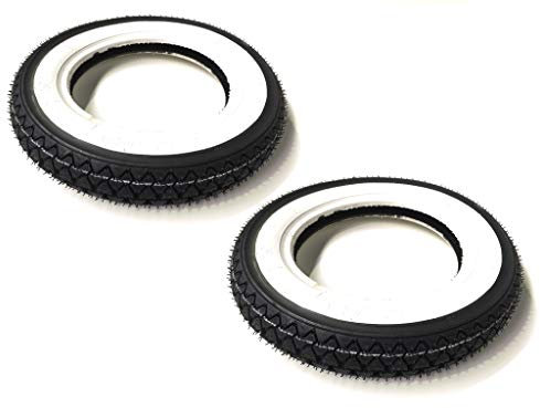 2X K333 Weißwand Reifen Satz 3.00-10 4PR 42J TT passend für Vespa PK 50 XL Special, Zündapp, Bonanza, Honda Dio, Peugeot Rapido, Yamaha Jog 50
