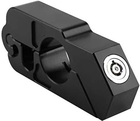 Brake Lever Lock, Universal CNC Aluminium Alloy Motorcycle Handlebar Brake Lever Lock, Handlebar Brake Lever Security Lock with Keys, Anti-Theft Black Replacement for Most Motorcycle Scooter and ATVs