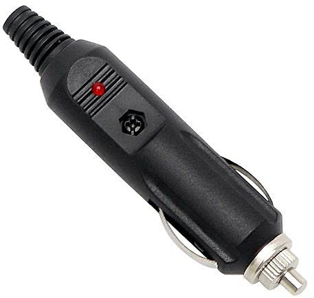 AUTOZOCO Conector para mechero de coche, Adaptador de encendedor de cigarrillos, Enchufe de alimentación para encendedor de cigarrillos, 5A 12 V 24 V, Indicador LED, fusible diodo