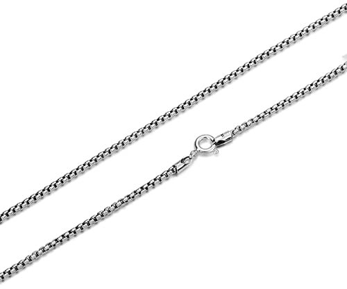 Bishilin Silber Kette 925 Herren 65CM, 2MM Erbskette mit Collierverschluss Halskette ohne Anhänger Freundschaftskette für Männer Jugend