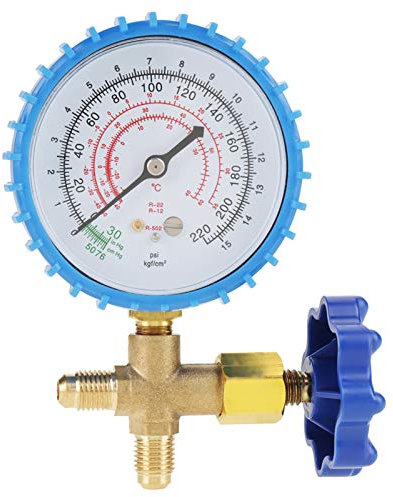 Verifique la Presión Manómetro de Recarga de Refrigerante, Manómetro de Aire Acondicionado, Llenado Preciso 4.92N * 3.15In para Aire Acondicionado Home Store Shop