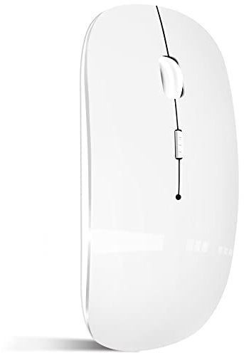 QYFP Bluetooth Mouse, Rechargeable Wireless Mouse for MacBook Pro/Air/iPad/Laptop/PC/Mac/Computer, White