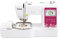 Brother PE545 Stickmaschine, Wireless LAN Verbindung, 135 integrierte Designs, 10 x 10 cm große LCD-Touchscreen, USB-Anschluss, 10 Schriftarten