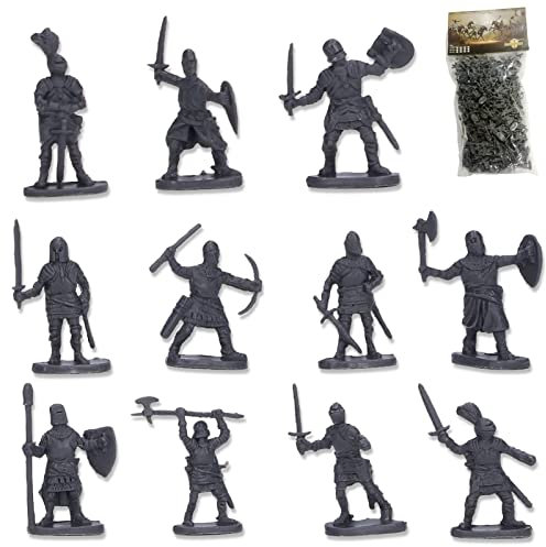 Pilipane 200 stücke Mittelalterliche Soldatenfiguren Modell Spielzeugfiguren, Kunststoff Lebensechte P?dagogische Soldaten Spielzeug Spielset für Kinder, Jungen und M?dchen