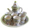 Set teiera marocchina in ceramica dipinta a mano