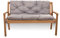 Sitzkissen für Hollywoodschaukel wetterfest - Bankkissen Outdoor - Gartenschaukel Kissen Sitzbank mit Rückenlehne (180 x 50 x 40, Grau)