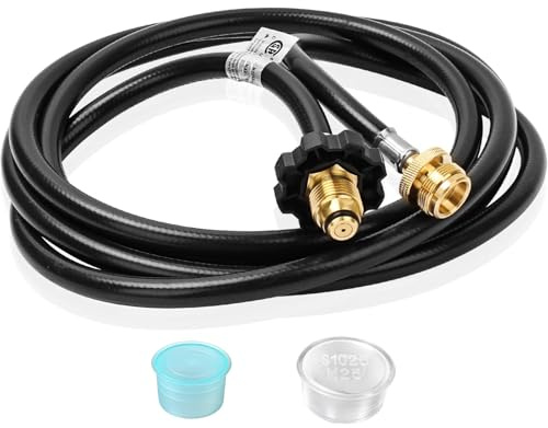F273704 5-Ft Propane Heater Adapter Hose Assembly, Compatible With Mr. Heater, Big Buddy Heater To Series, Coleman Camp Stove Series, Fit Indoor/Outdoor Propanetank- (Lp Cylinder Pol Connection)