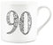 Purely Home 90th Birthday Mug - Fine Bone China White Mug Coffee/Tea Present Birthday Celebration Gift