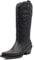 QUEEN HELENA Camperos Stivali Texani con Tacco Western Stivaletti a Punta Cowboy Donna X28-110 (Nero, Numeric_37)