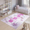 TAPISO Emma Tappeto Gioco Bambini Giochi Cameretta Stanza Bambini Stampato Morbido Rosa Gioco a Campana Multicolore Antiscivolo Lavabile in Lavatrice 80 x 150 cm