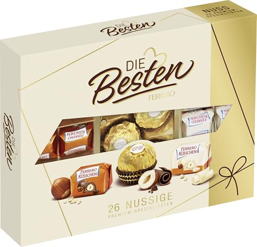 Ferrero Die Besten Nuss Edition – Nuss-Pralinen-Mix, Geschenkbox, 250 g