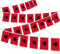 30 Stück Albanien-Flaggenschnur, 10 m, albanische Wimpelkette, Dekorationsbanner für den Innen- und Außenbereich, Terrasse, Hof, Dekoration