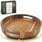 PANDAWOOD Wooden Lazy Susan for Countertop -12 inch Large Lazy Susan Turntable for Cabinet - Acacia Wood Lazy Susan for Dining Table and Kitchen Counter Tray - Wooden Tray for Kitchen Counter